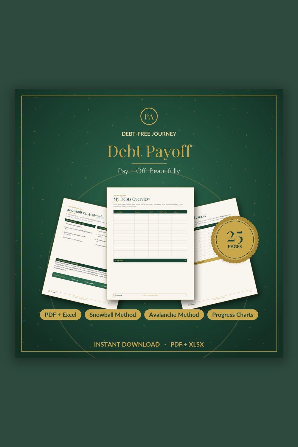 Debt Payoff Tracker — PrintAvera printable