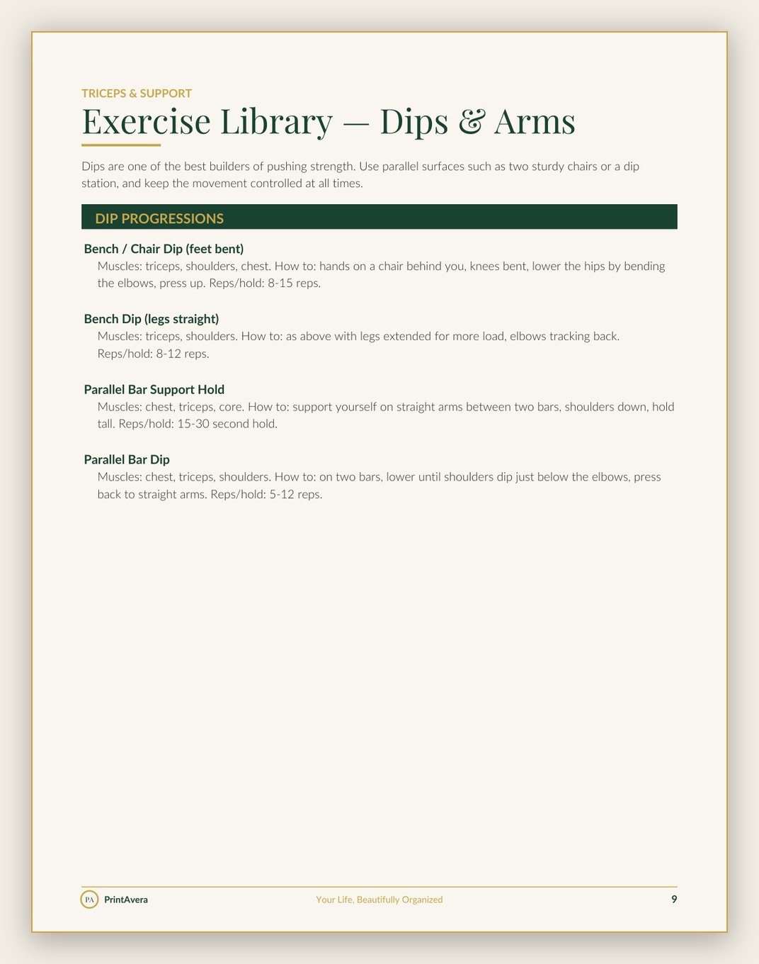 A sample page from the Fitness & Movement collection