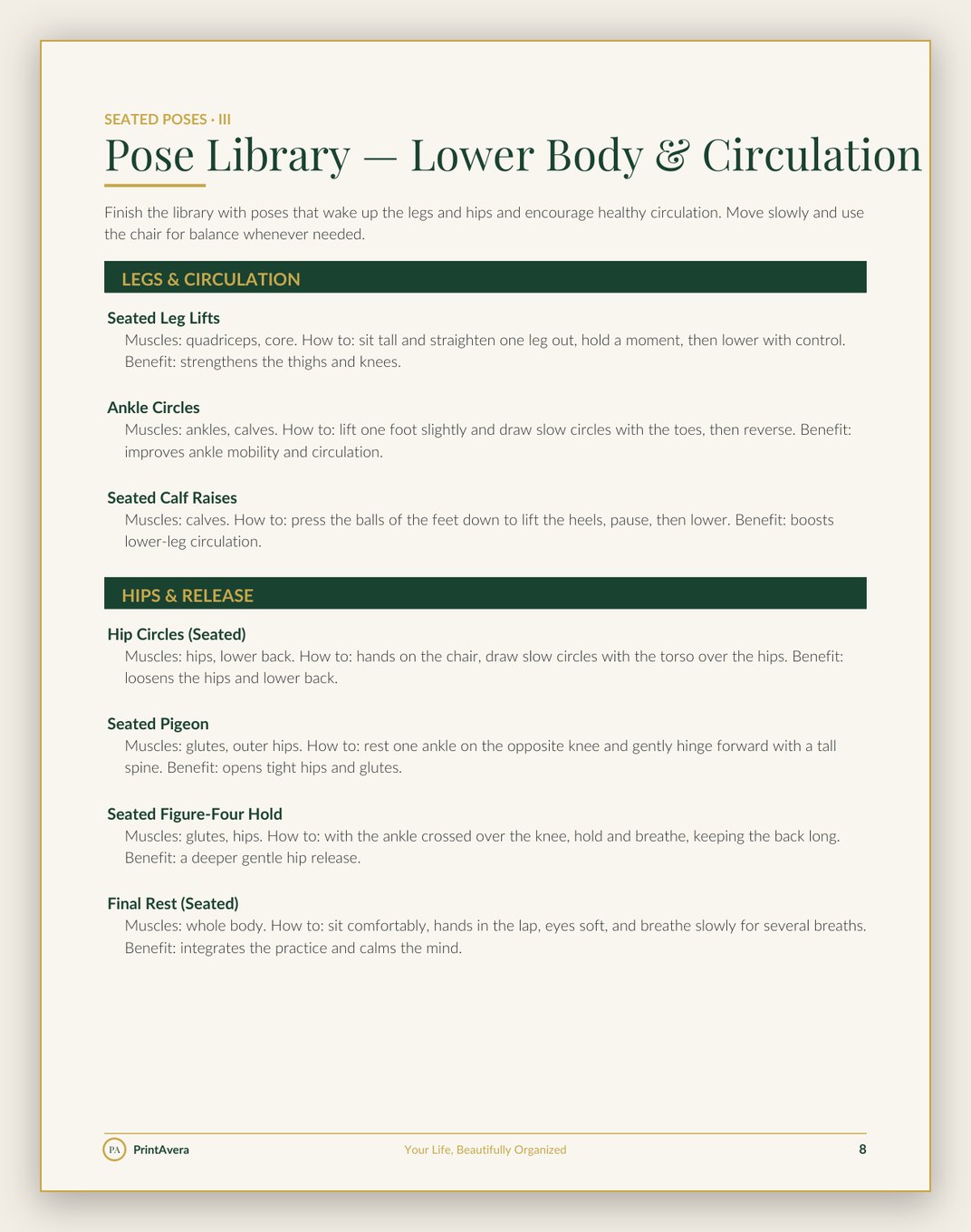 A sample page from the Fitness & Movement collection