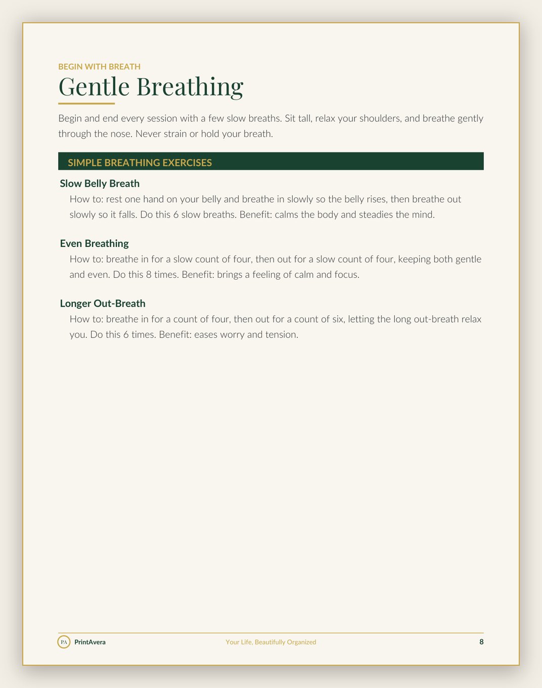 A sample page from the Fitness & Movement collection