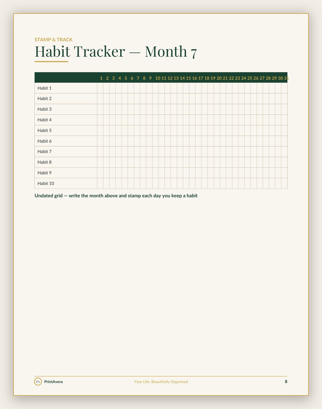 A sample page from the Goal, Habit & Personal Growth collection