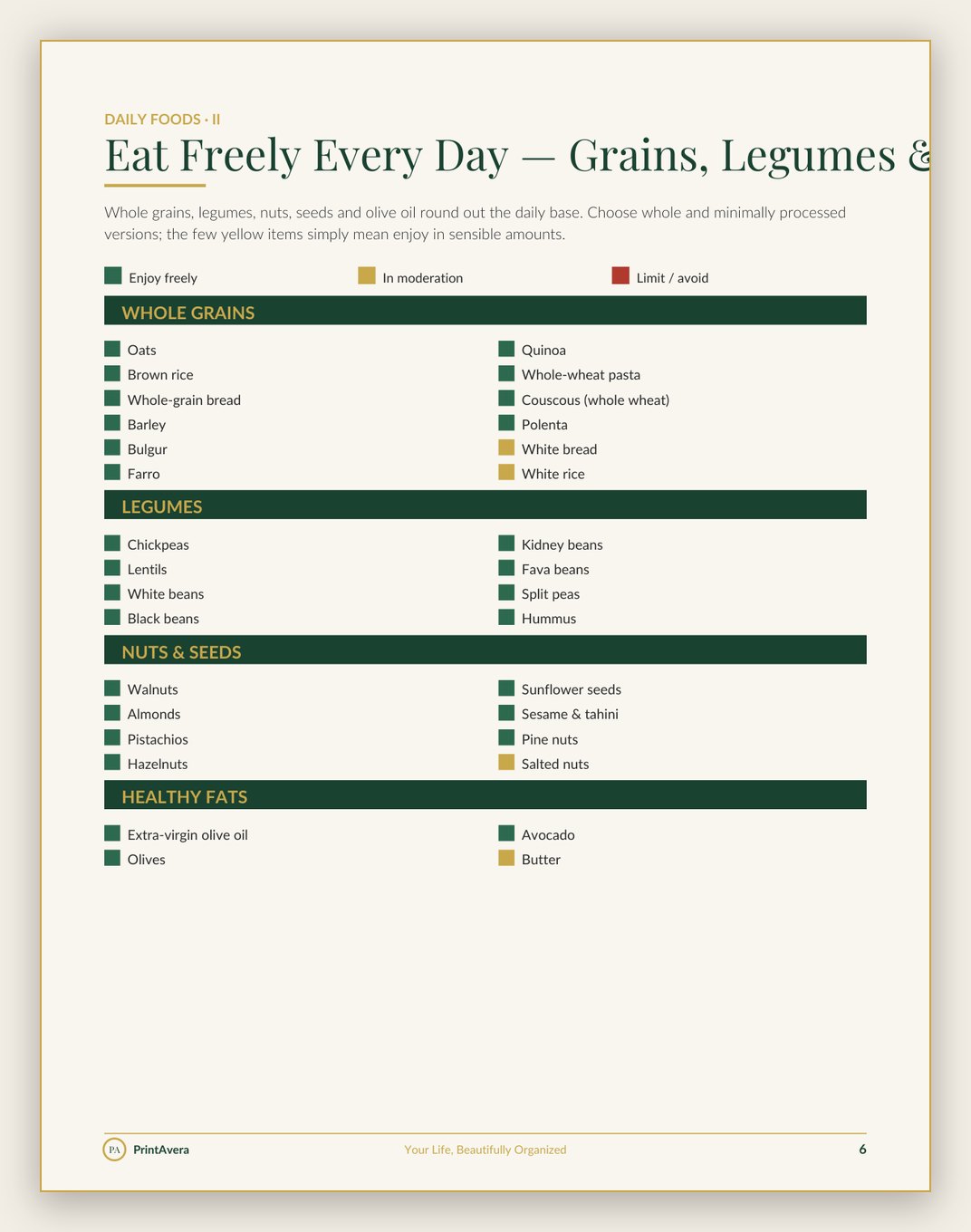 A sample page from the Health, Diet & Symptom Management collection