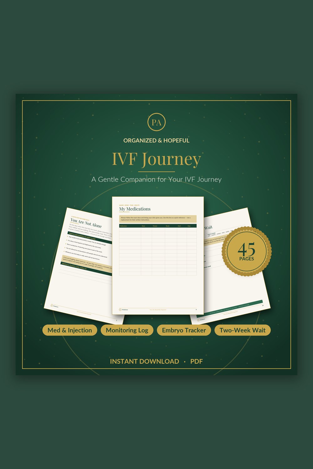 IVF Planner Printable — PrintAvera printable