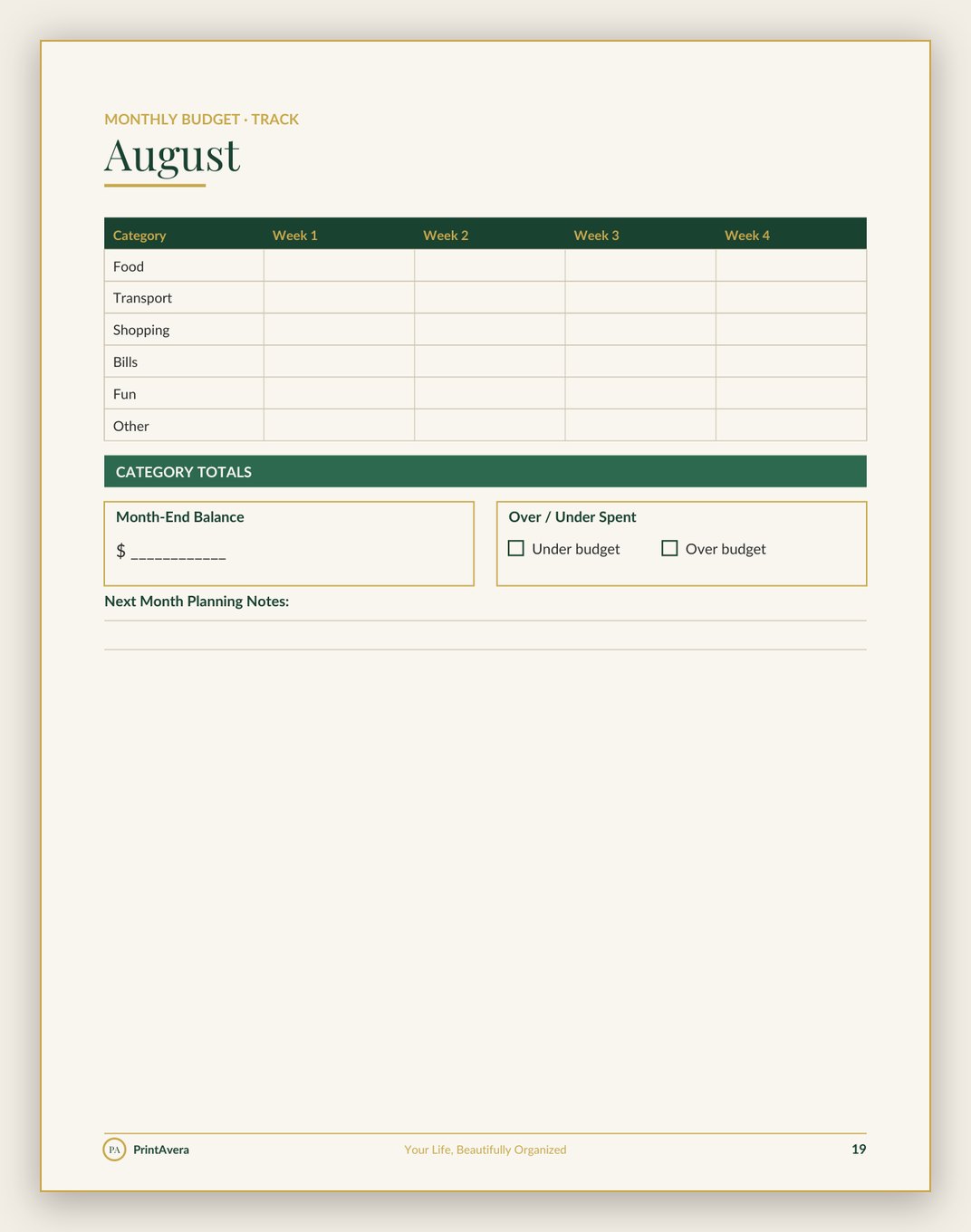 A sample page from the Money, Budgeting & Debt collection