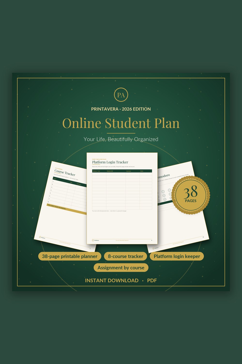 Online Student Planner Printable — PrintAvera printable