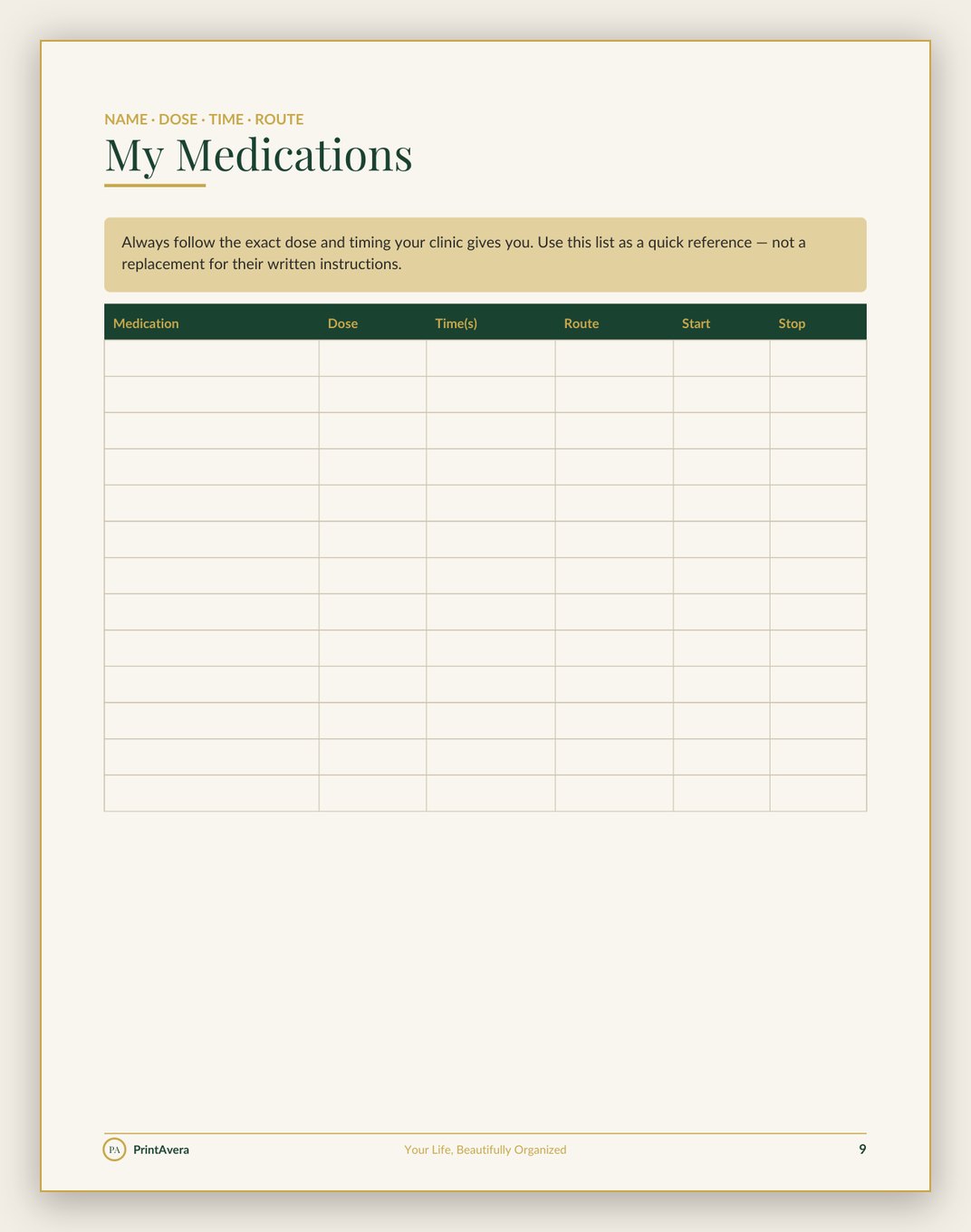 A sample page from the Pregnancy, Fertility & Wedding Milestones collection