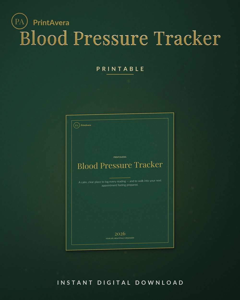 Blood Pressure Tracker — PrintAvera printable