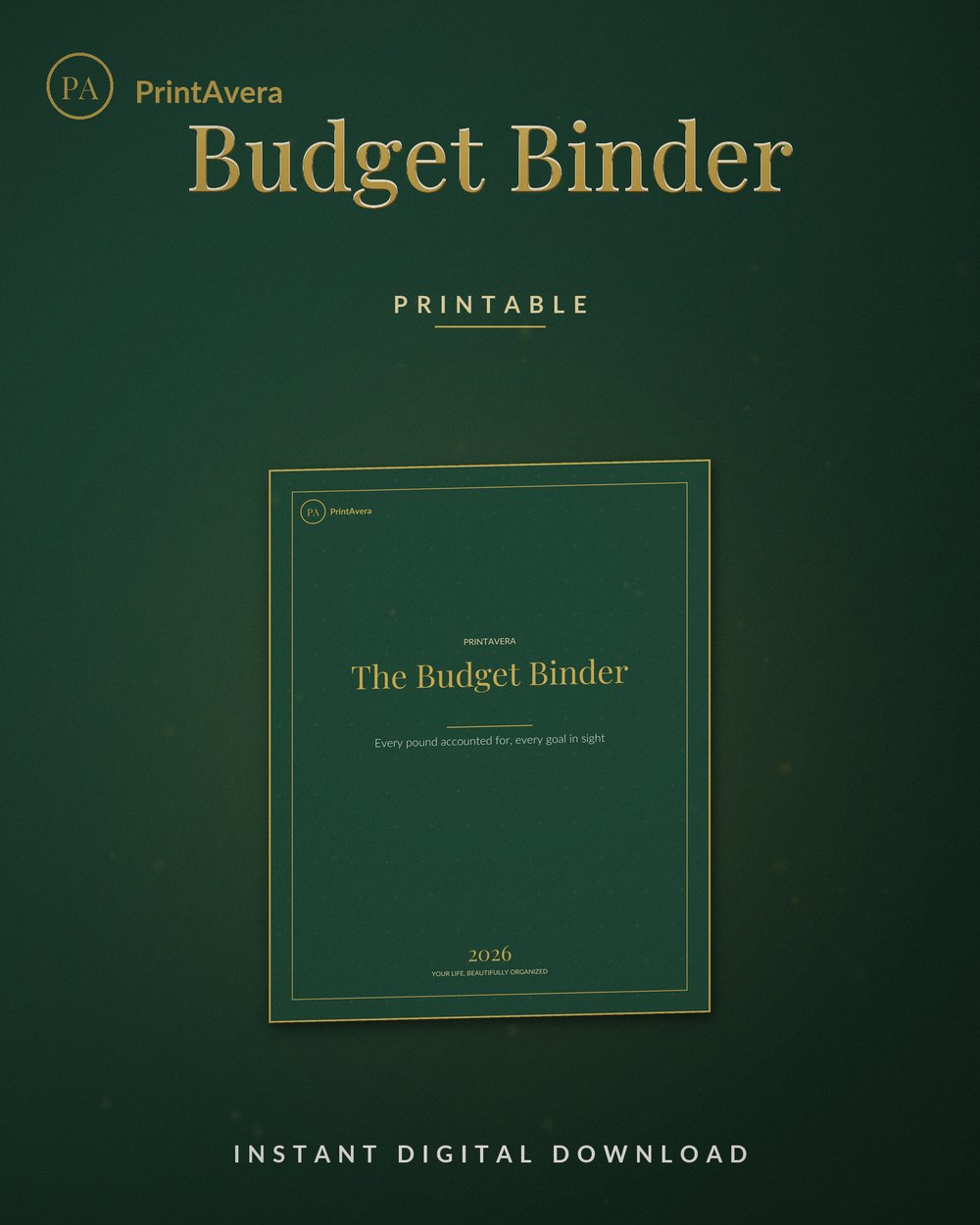 Budget Binder Printable — PrintAvera printable