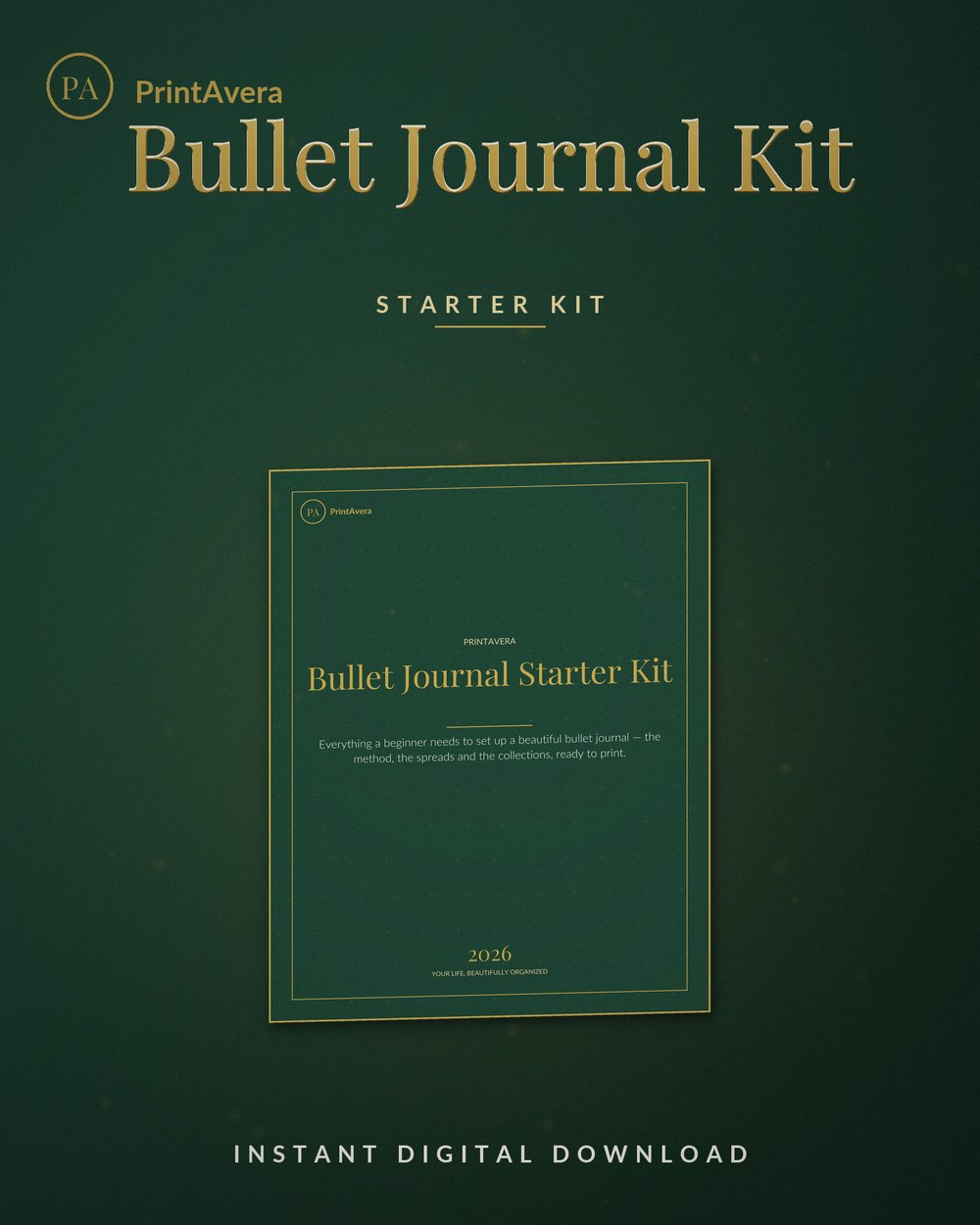 Bullet Journal Starter Kit — PrintAvera printable