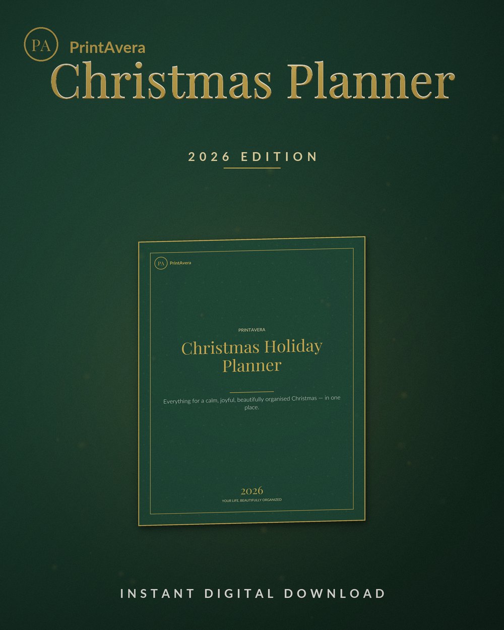 Christmas Holiday Planner — PrintAvera printable