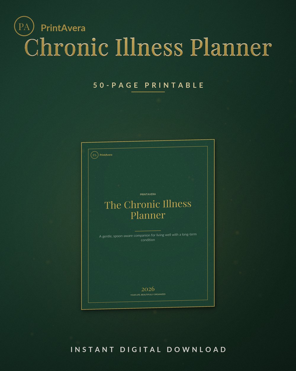 Chronic Illness Planner — PrintAvera printable