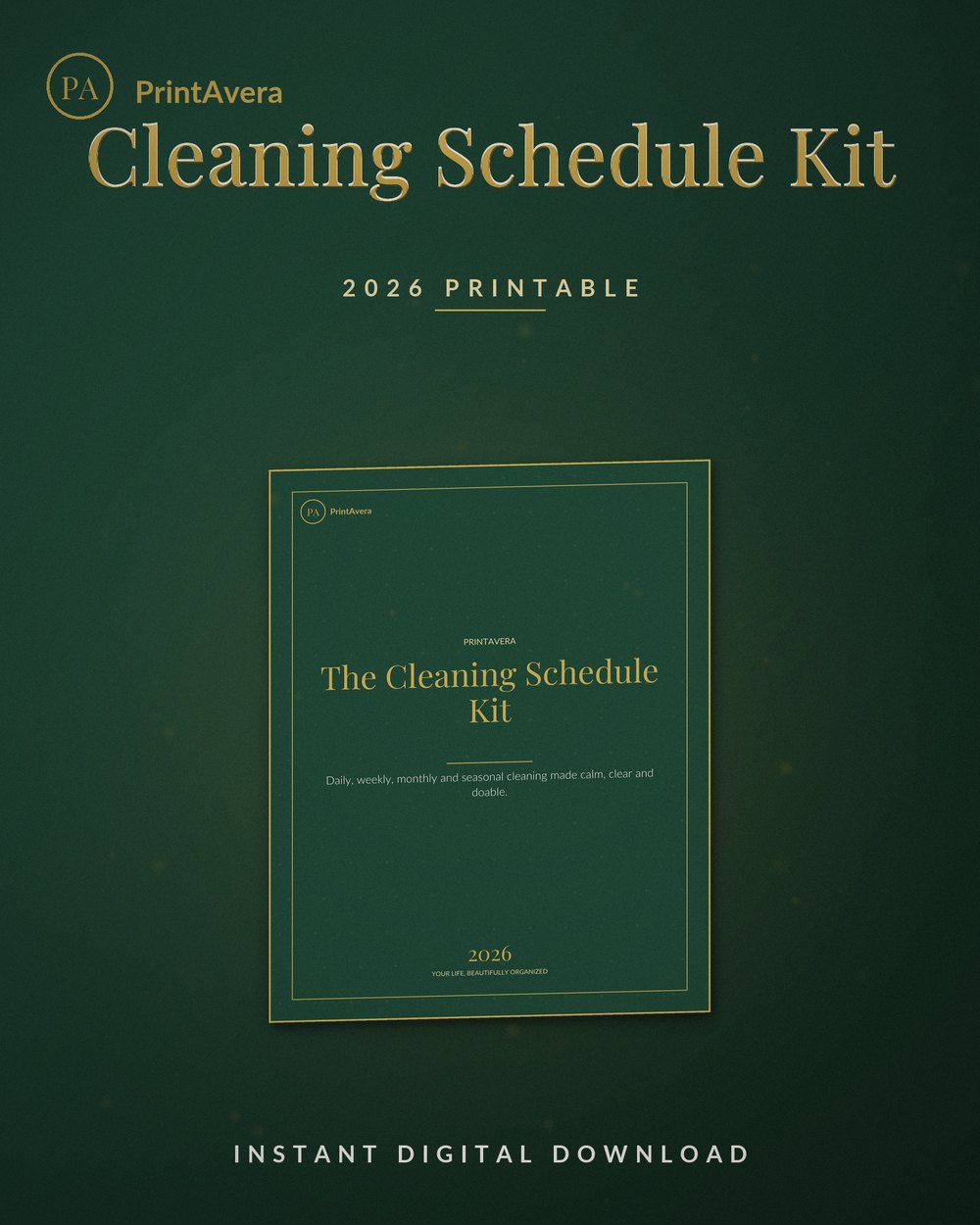 Cleaning Schedule Printable — PrintAvera printable