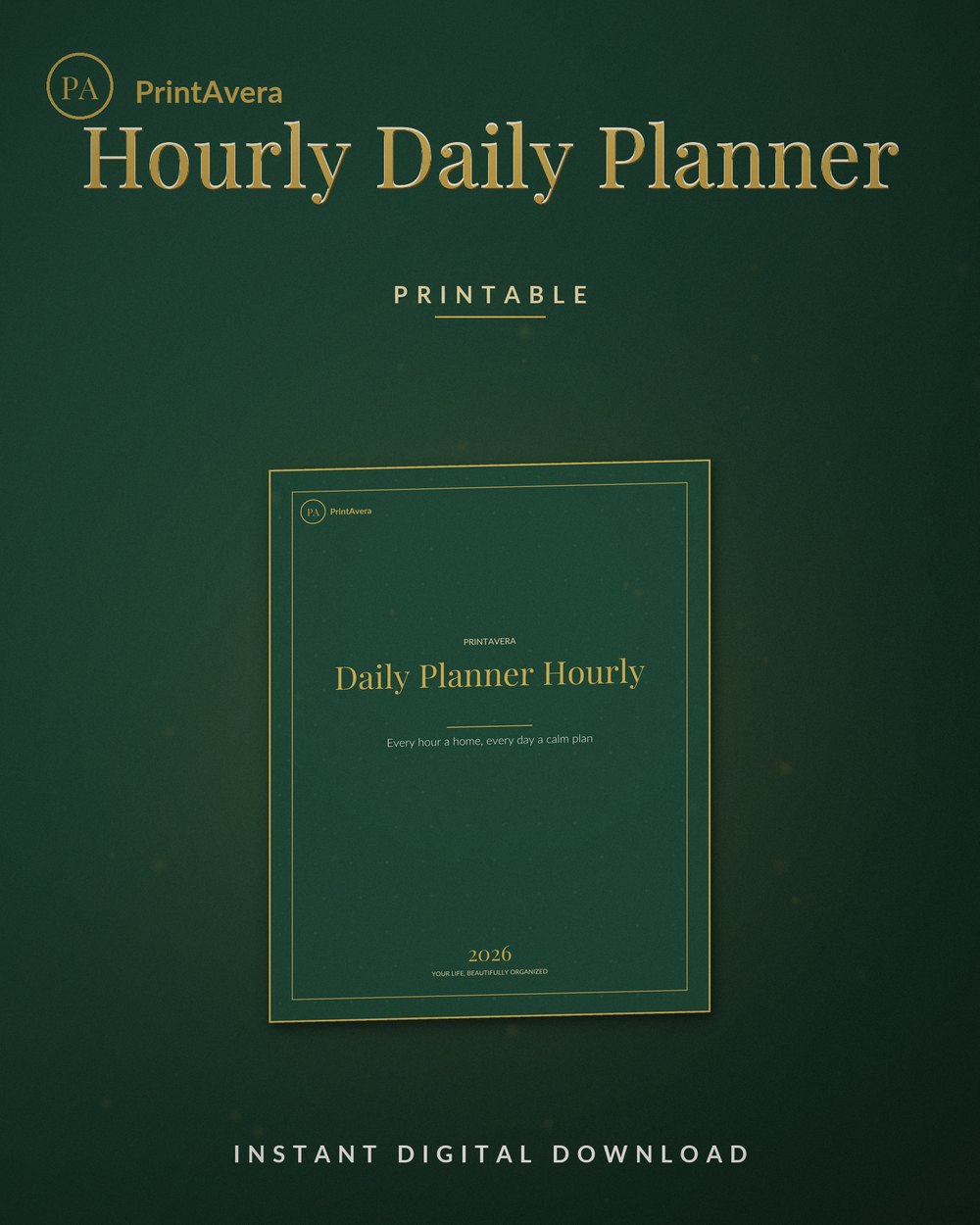 Daily Planner Hourly — PrintAvera printable