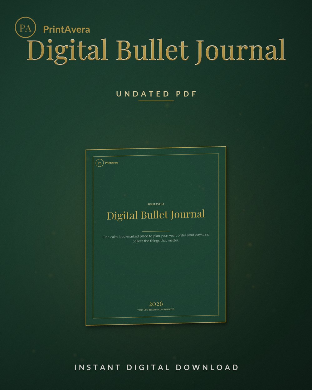 Digital Bullet Journal — PrintAvera printable
