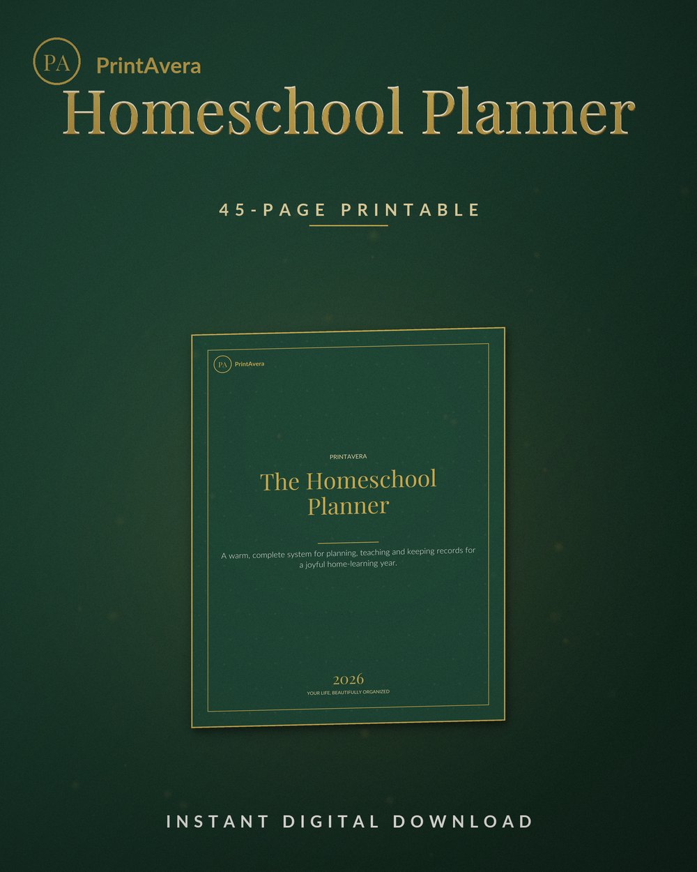 Homeschool Planner — PrintAvera printable