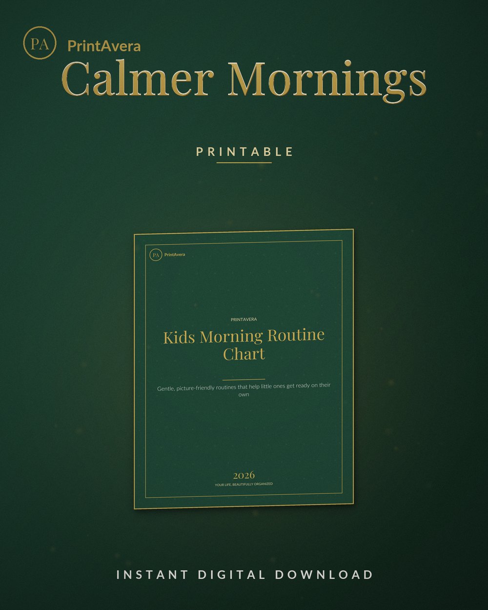 Kids Morning Routine Chart — PrintAvera printable