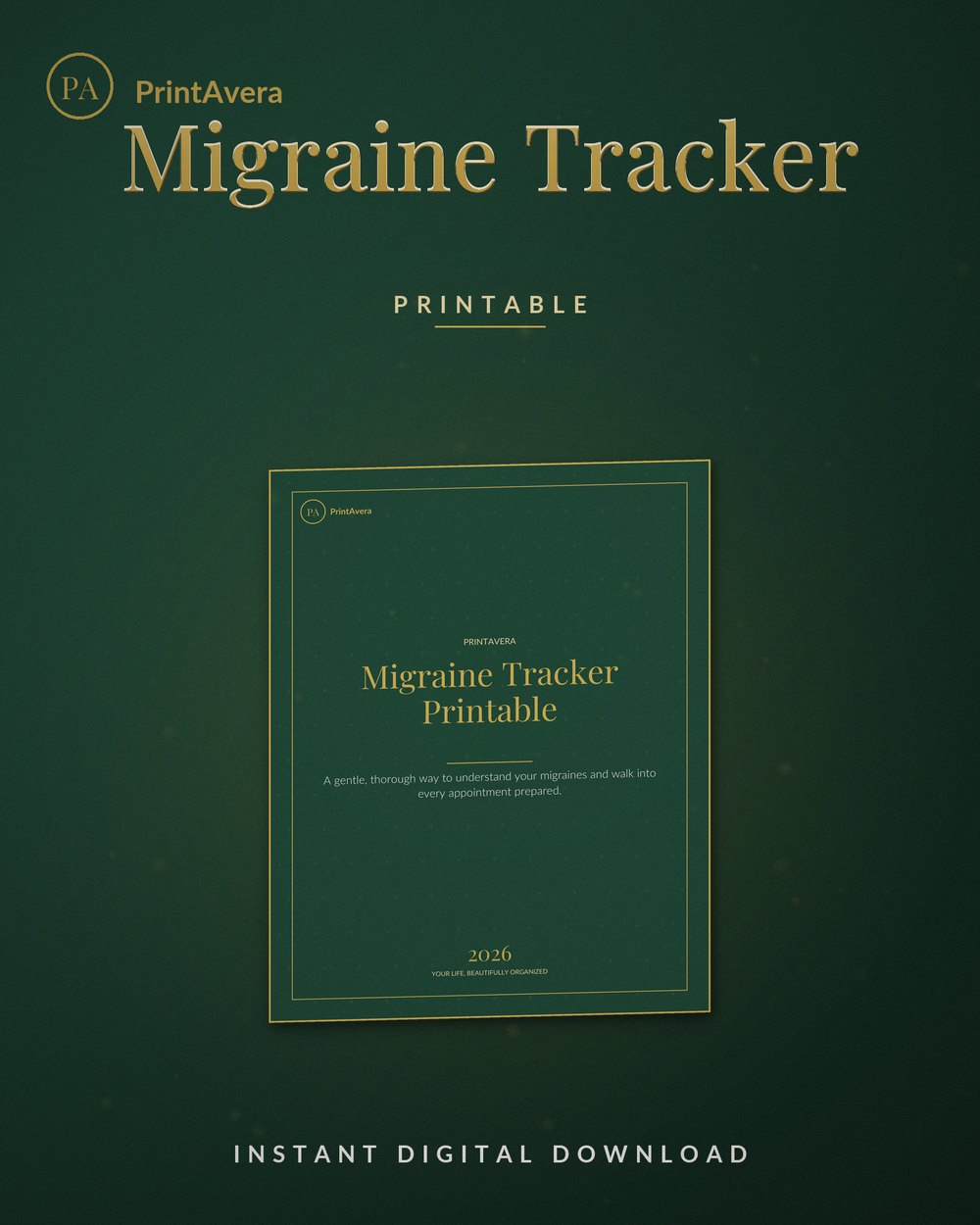 Migraine Tracker Printable — PrintAvera printable