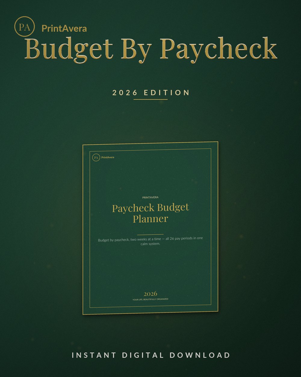 Paycheck Budget Planner — PrintAvera printable