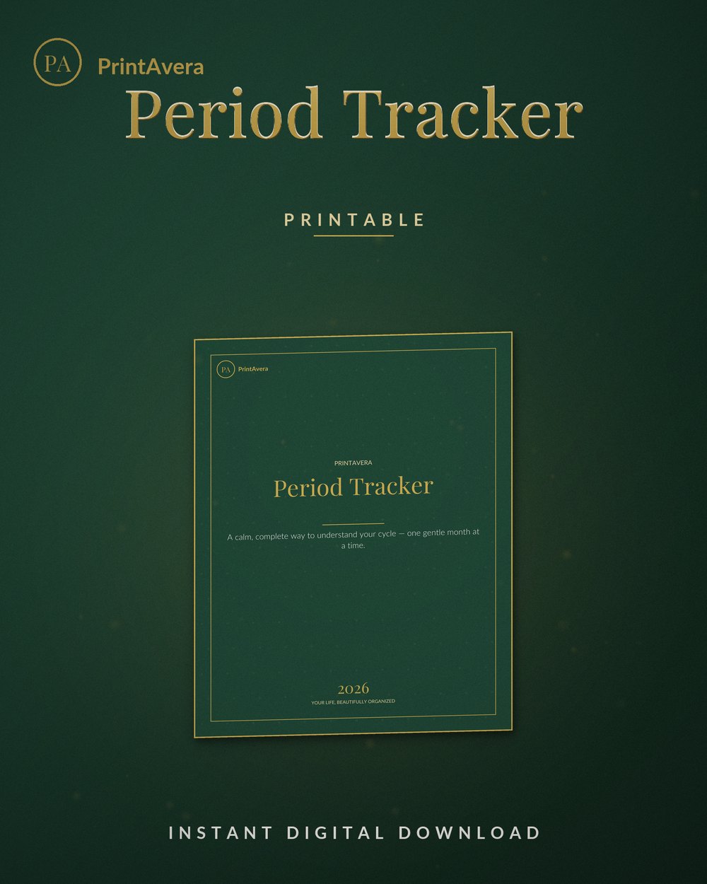 Period Tracker Printable — PrintAvera printable