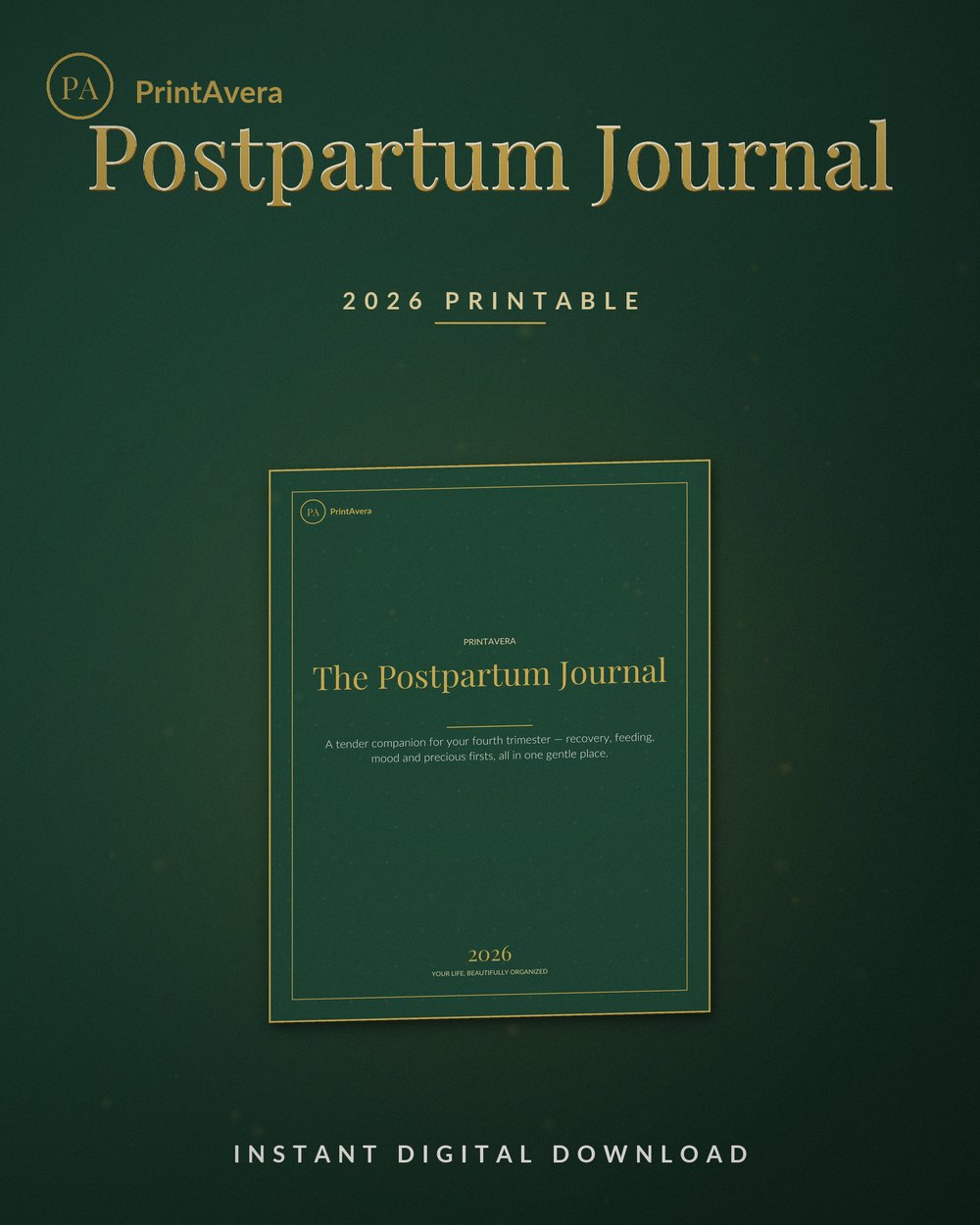 Postpartum Journal — PrintAvera printable