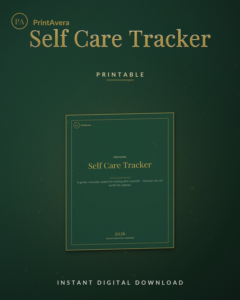 Self Care Tracker Printable — PrintAvera printable