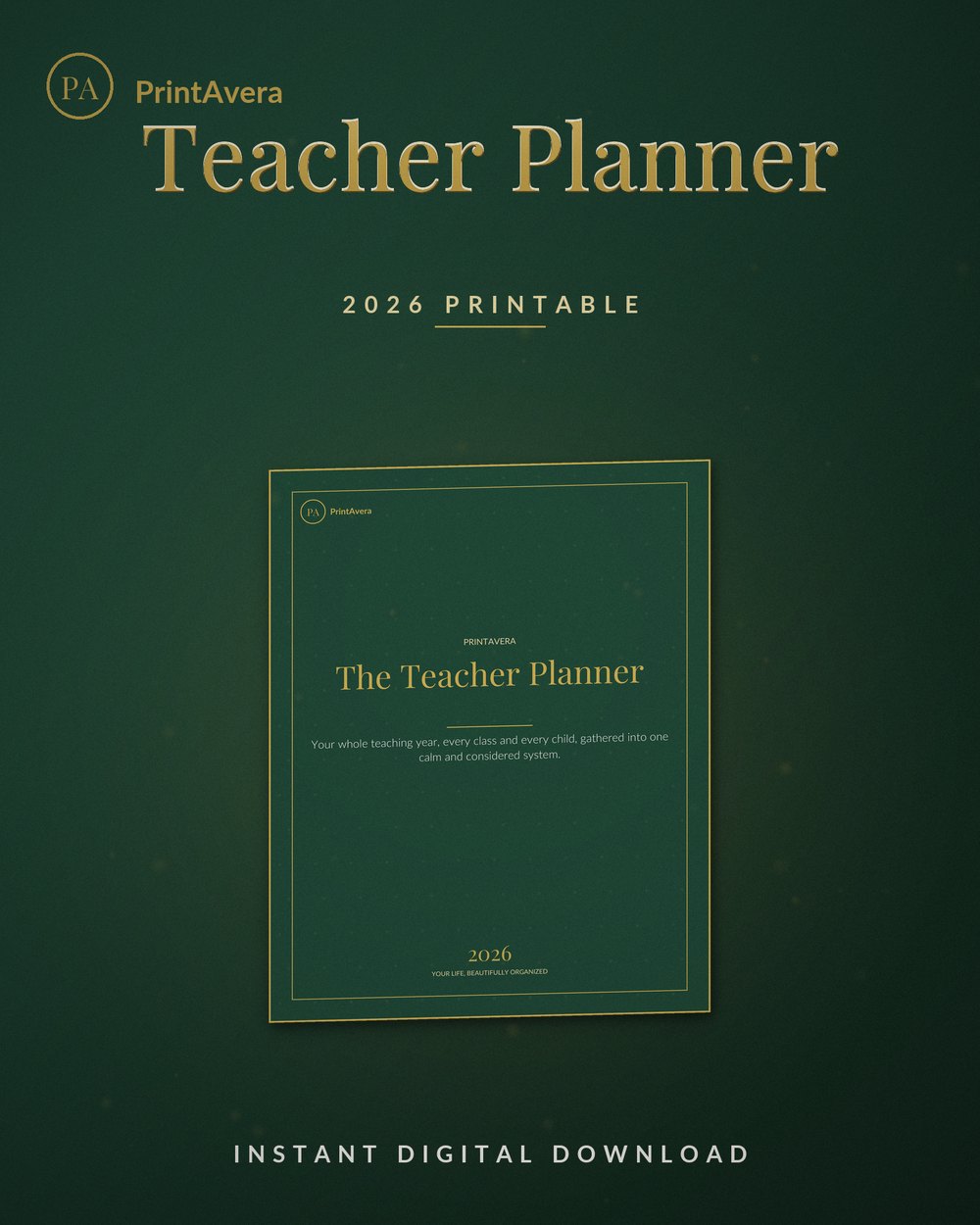Teacher Planner Printable — PrintAvera printable