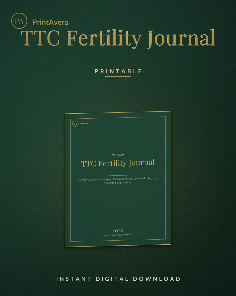 TTC Fertility Journal — PrintAvera printable